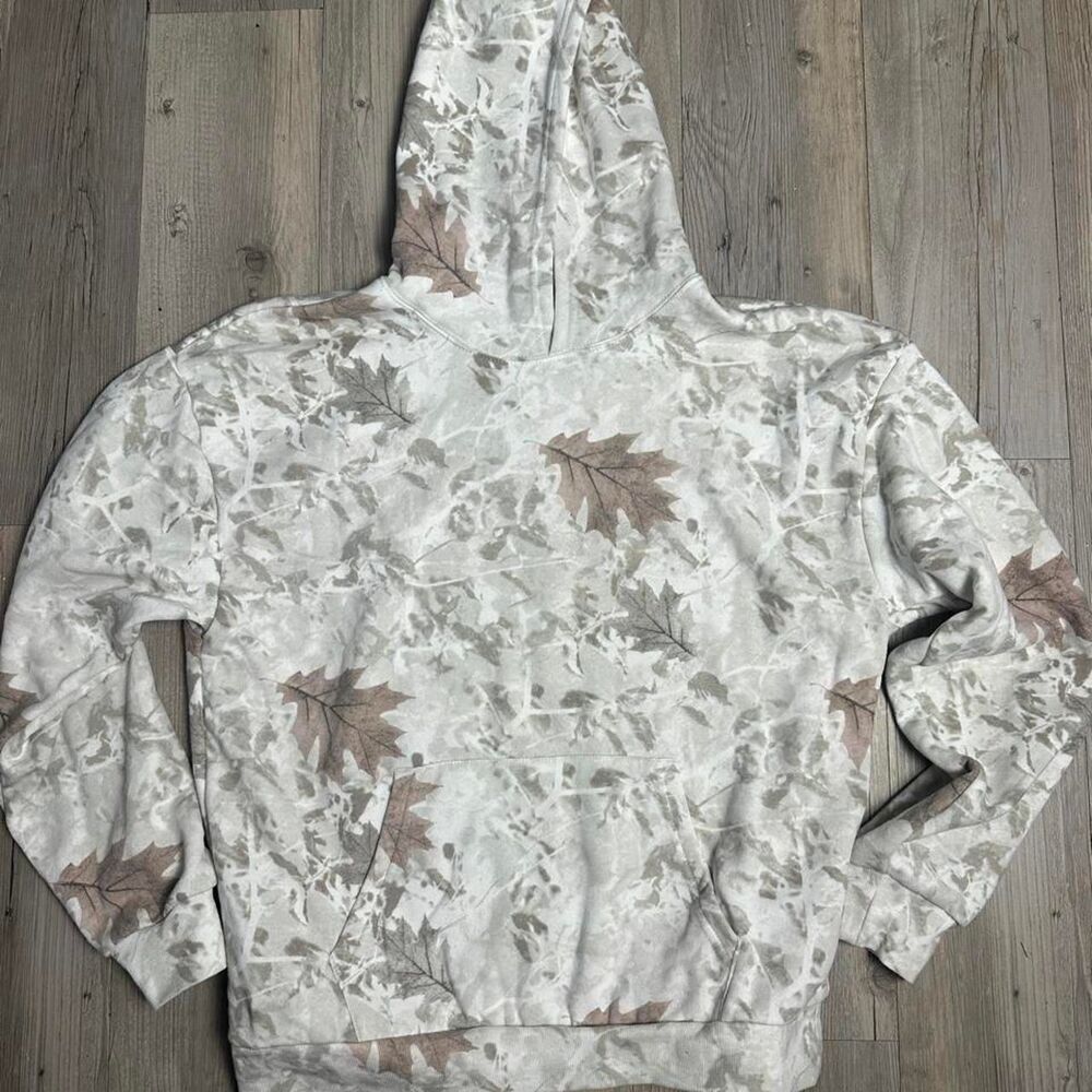 Unbranded Men's White and Cream Hoodie